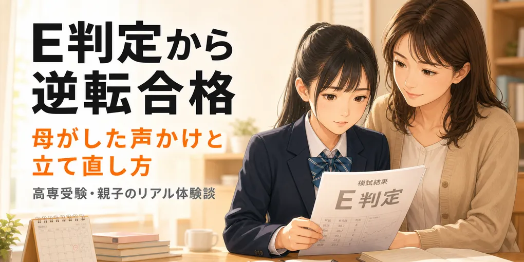 高専受験でE判定から逆転合格へ｜母がした声かけと立て直し方