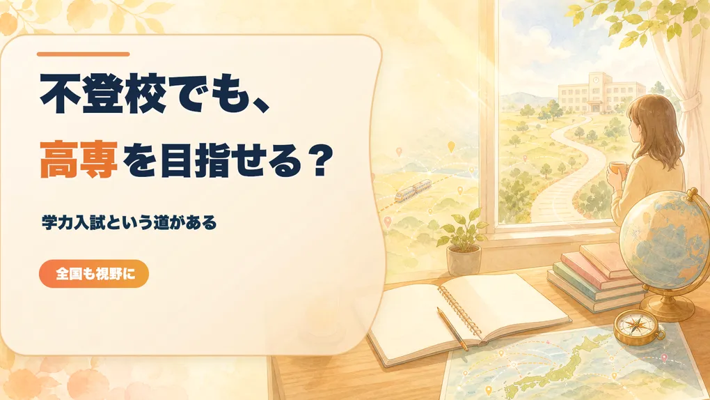 不登校でも高専を目指せる？学力入試と全国受験という道