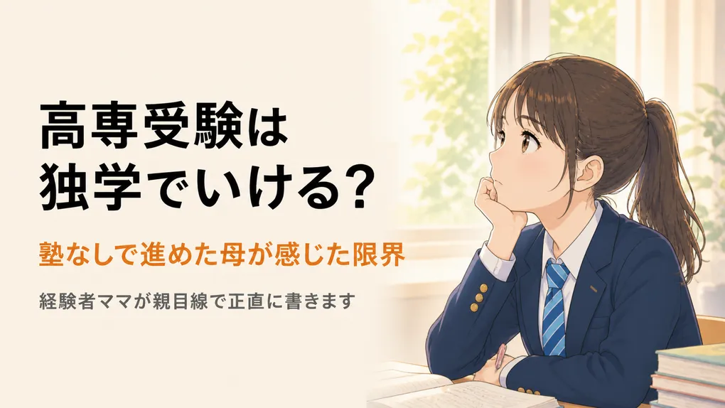 高専受験は独学でいける？塾なしで進めた母が感じた限界
