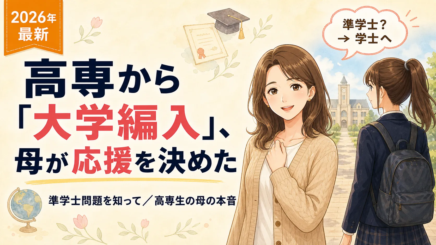 高専の準学士問題とは｜母が大学編入を応援する理由【2026】