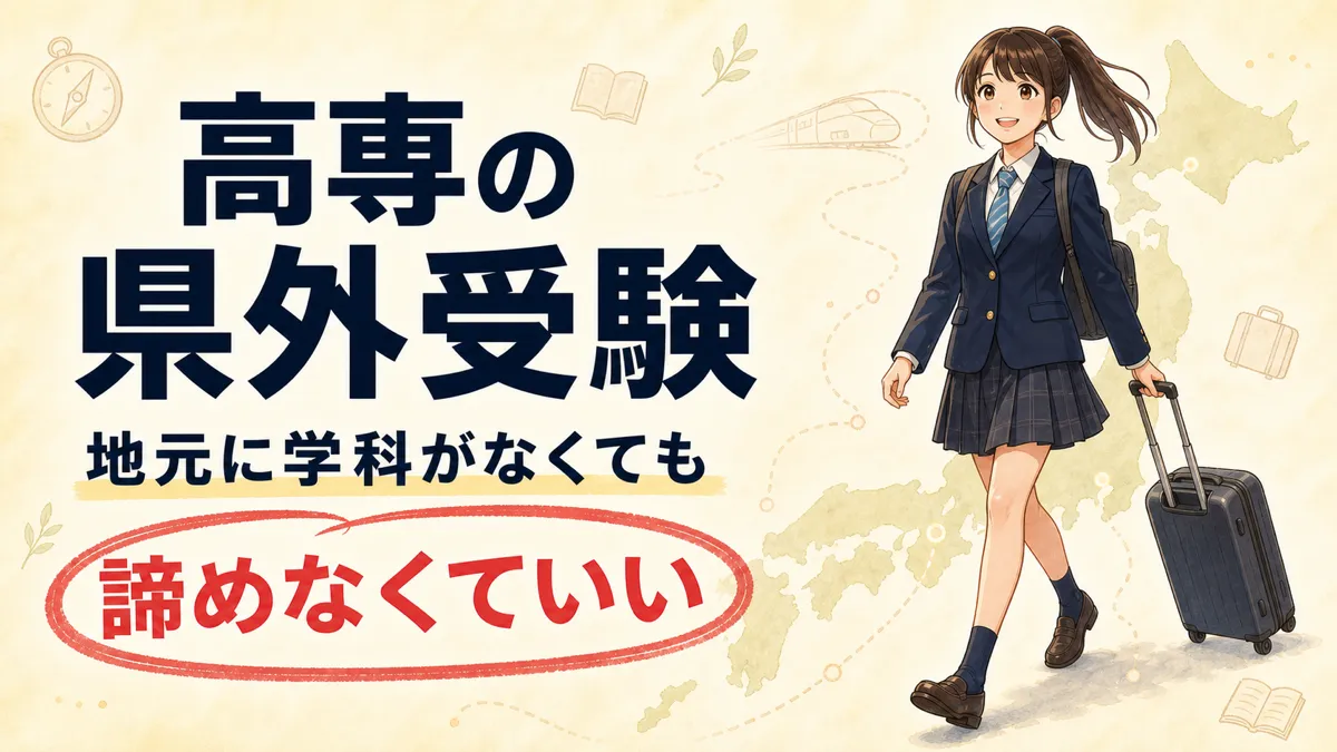 高専の県外受験｜地元に学科がなくても諦めなくていい【母の体験談】