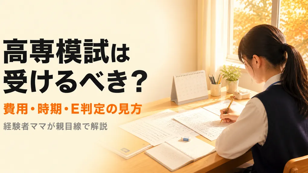 高専模試は受けるべき？費用・時期・E判定の見方を親目線で解説