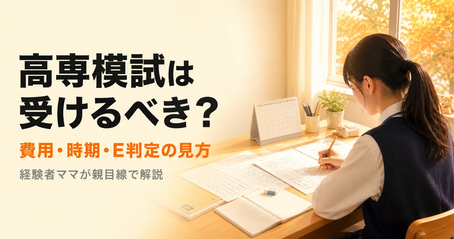 高専模試は受けるべき？費用・時期・E判定の見方を親目線で解説